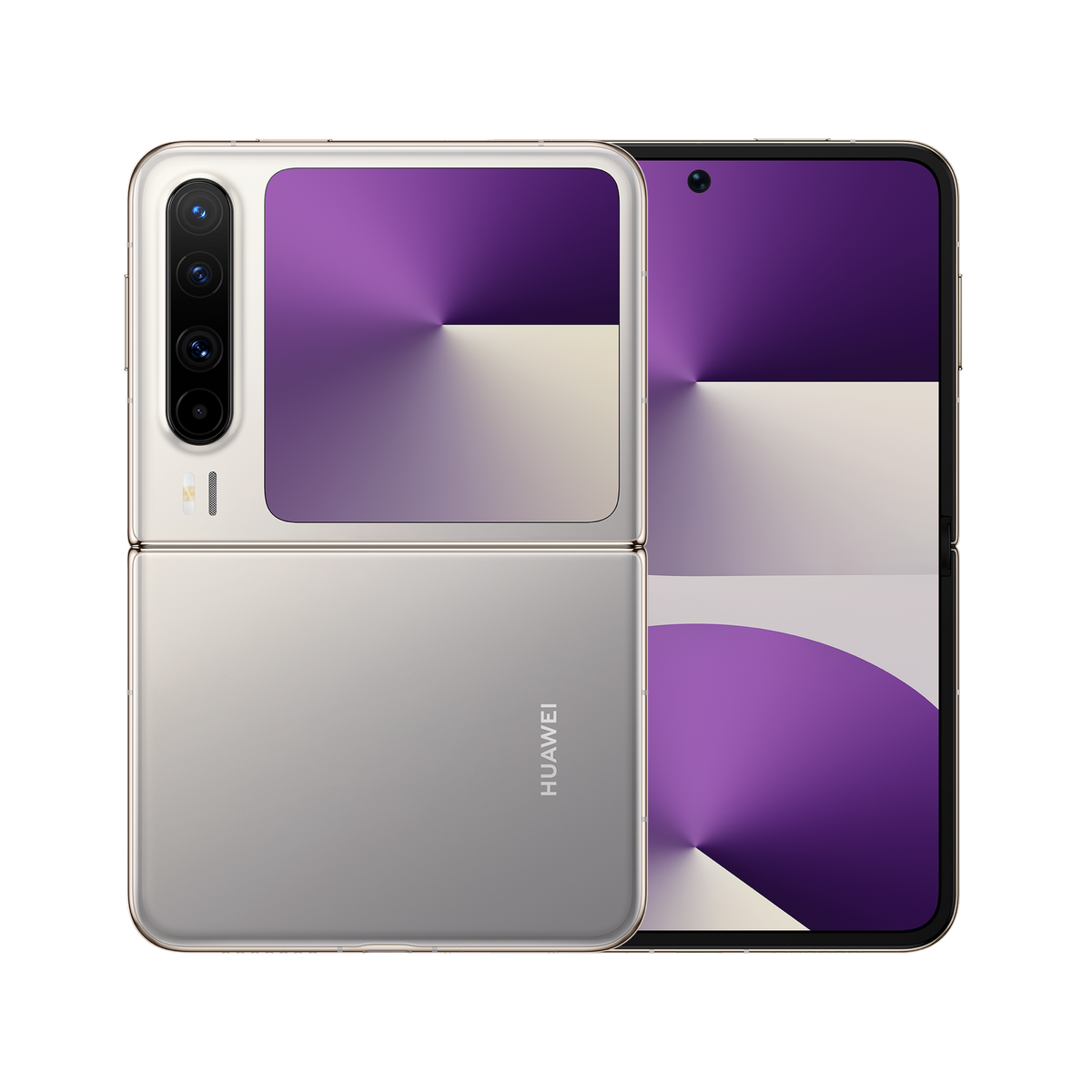 Manufacturer model illustration · Huawei Pura X Collector Edition · Moon Shadow Grey · Unfolded front and rear