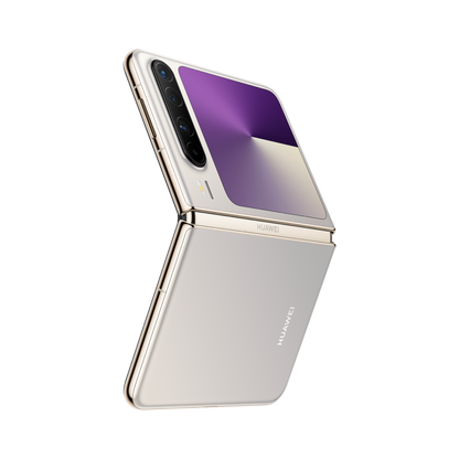 Manufacturer model illustration · Huawei Pura X Collector Edition · Moon Shadow Grey · Half-folded left angle