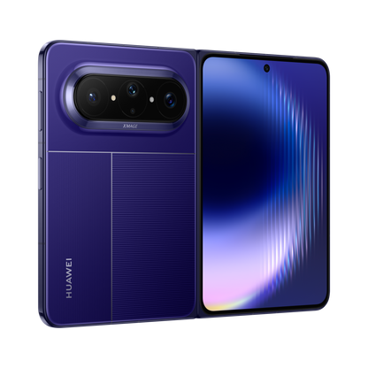 Manufacturer model illustration · Huawei Pura X Max · Blue · Alternate unfolded rear angle